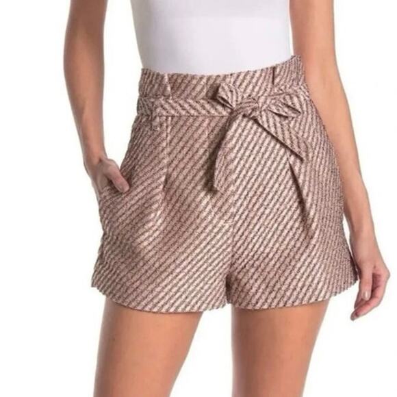 3.1 Phillip Lim Belted Tweed Paper Bag Shorts Sz 6 - Picture 1 of 5